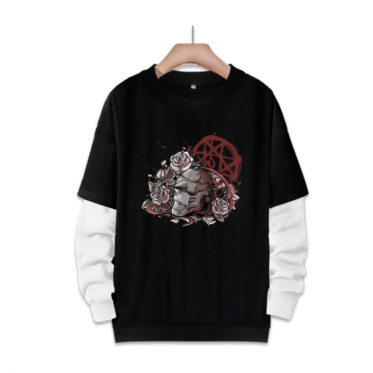 Fullmetal Alchemist Anime fake two-piece thick round neck sweater from S to 3XL