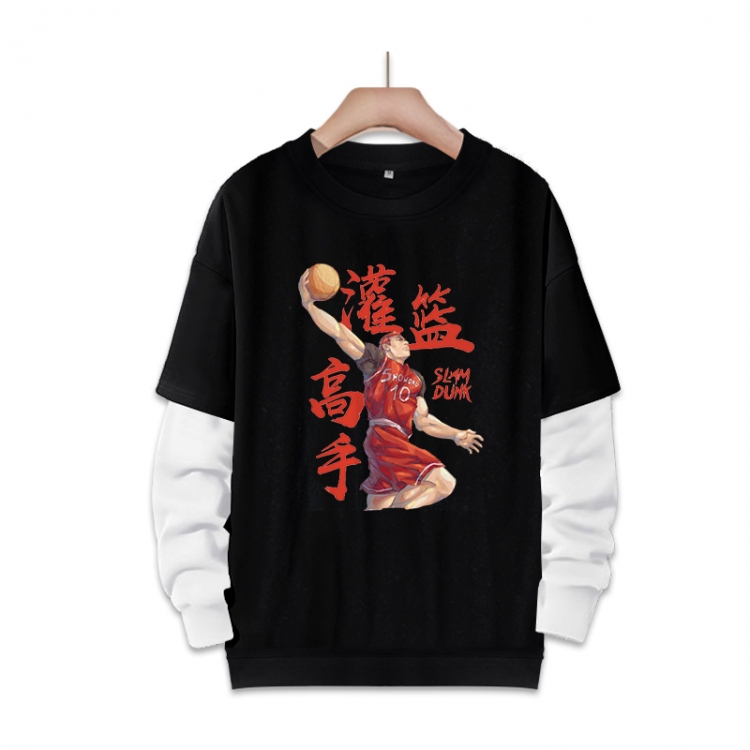 Slam Dunk  Anime fake two-piece thick round neck sweater from S to 3XL