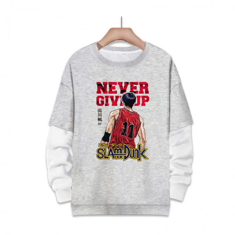 Slam Dunk  Anime fake two-piece thick round neck sweater from S to 3XL