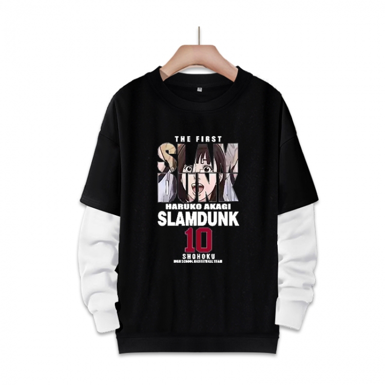 Slam Dunk  Anime fake two-piece thick round neck sweater from S to 3XL