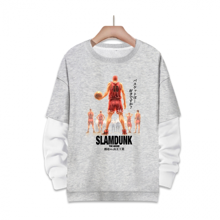 Slam Dunk  Anime fake two-piece thick round neck sweater from S to 3XL