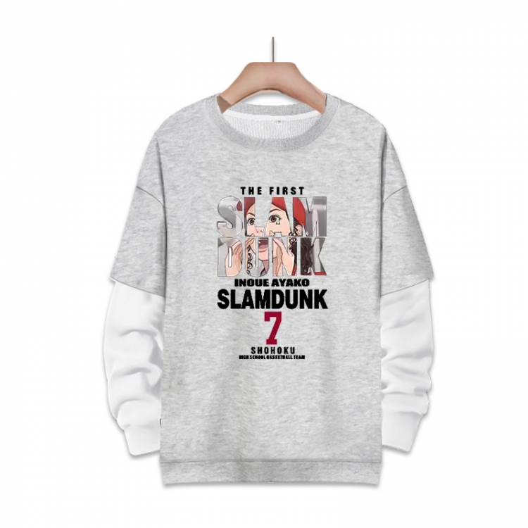 Slam Dunk  Anime fake two-piece thick round neck sweater from S to 3XL