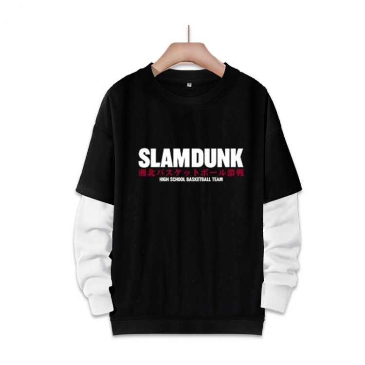 Slam Dunk  Anime fake two-piece thick round neck sweater from S to 3XL