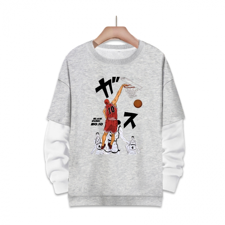 Slam Dunk  Anime fake two-piece thick round neck sweater from S to 3XL