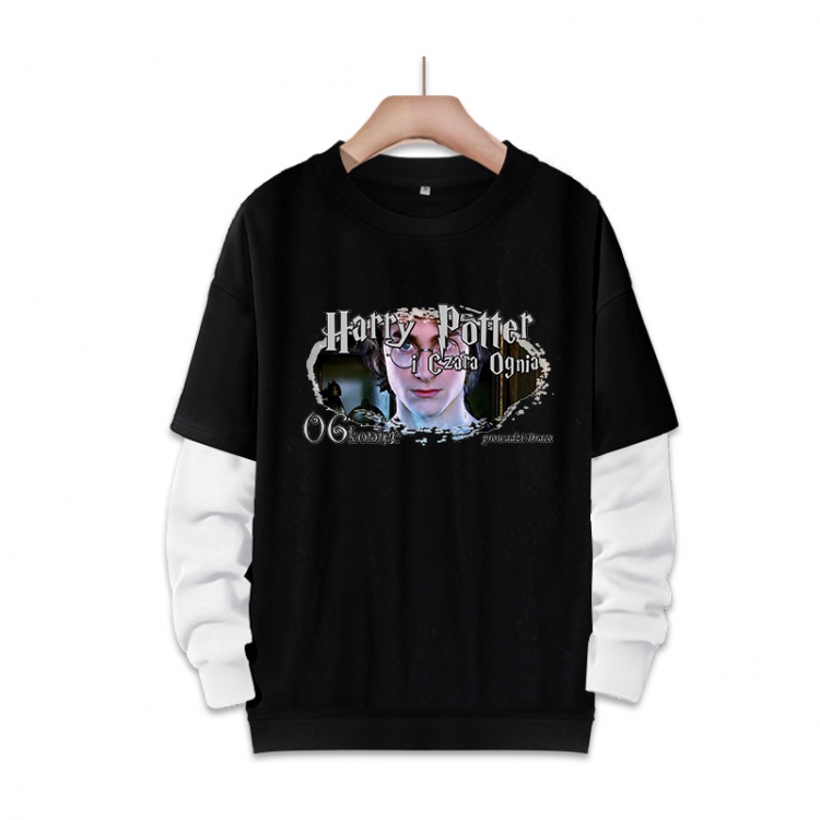 Harry Potter Anime fake two-piece thick round neck sweater from S to 3XL