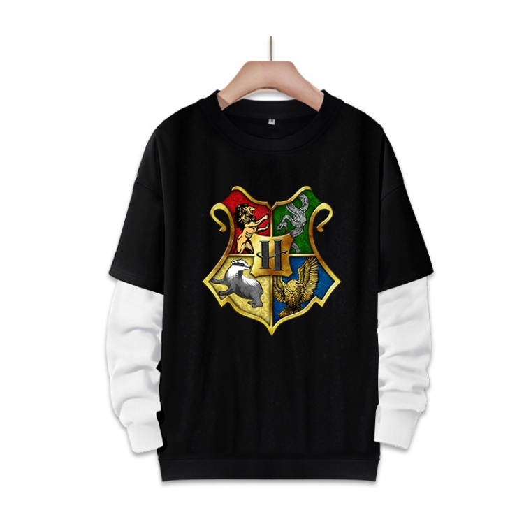 Harry Potter Anime fake two-piece thick round neck sweater from S to 3XL