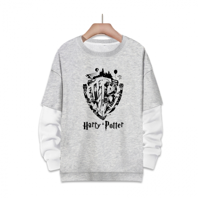 Harry Potter Anime fake two-piece thick round neck sweater from S to 3XL