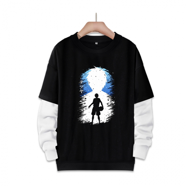 Kuroko no Basuke Anime fake two-piece thick round neck sweater from S to 3XL