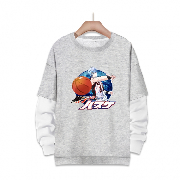 Kuroko no Basuke Anime fake two-piece thick round neck sweater from S to 3XL