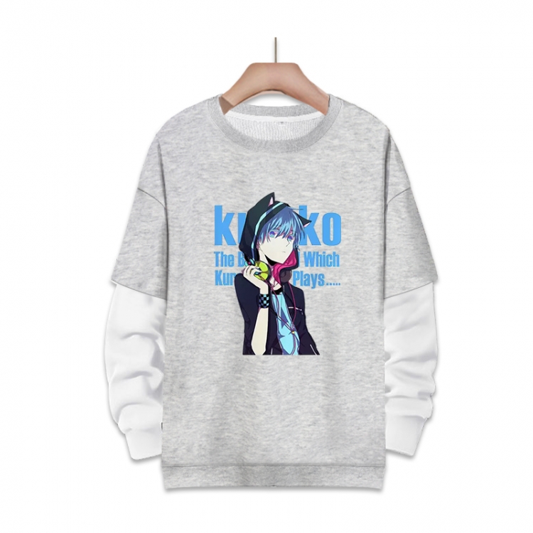 Kuroko no Basuke Anime fake two-piece thick round neck sweater from S to 3XL