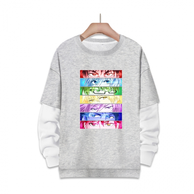 Kuroko no Basuke Anime fake two-piece thick round neck sweater from S to 3XL