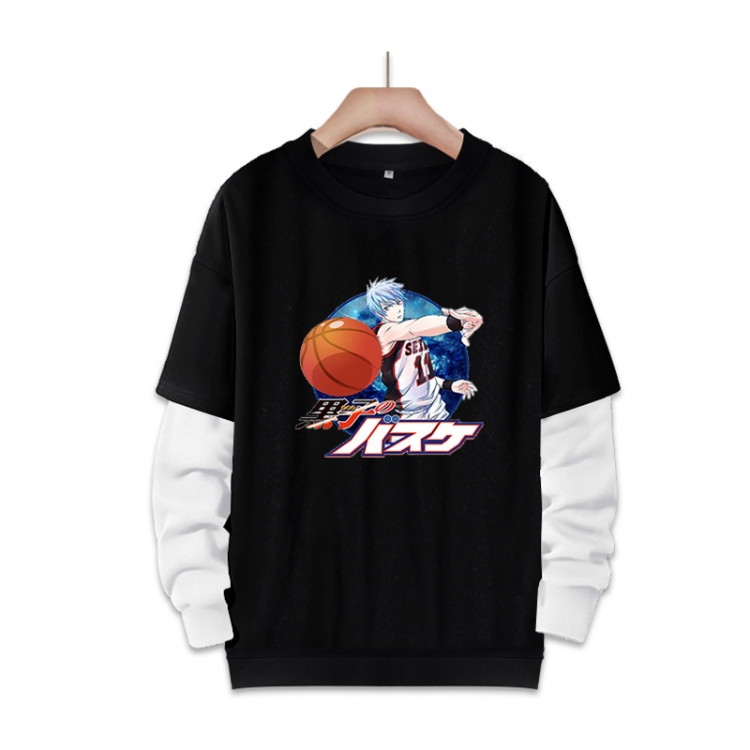 Kuroko no Basuke Anime fake two-piece thick round neck sweater from S to 3XL