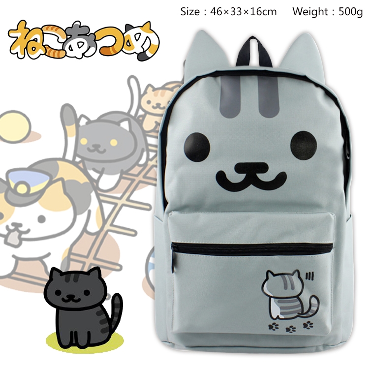 Cat backyard Anime Backpack Outdoor Travel Bag 46X33X16cm 500g
