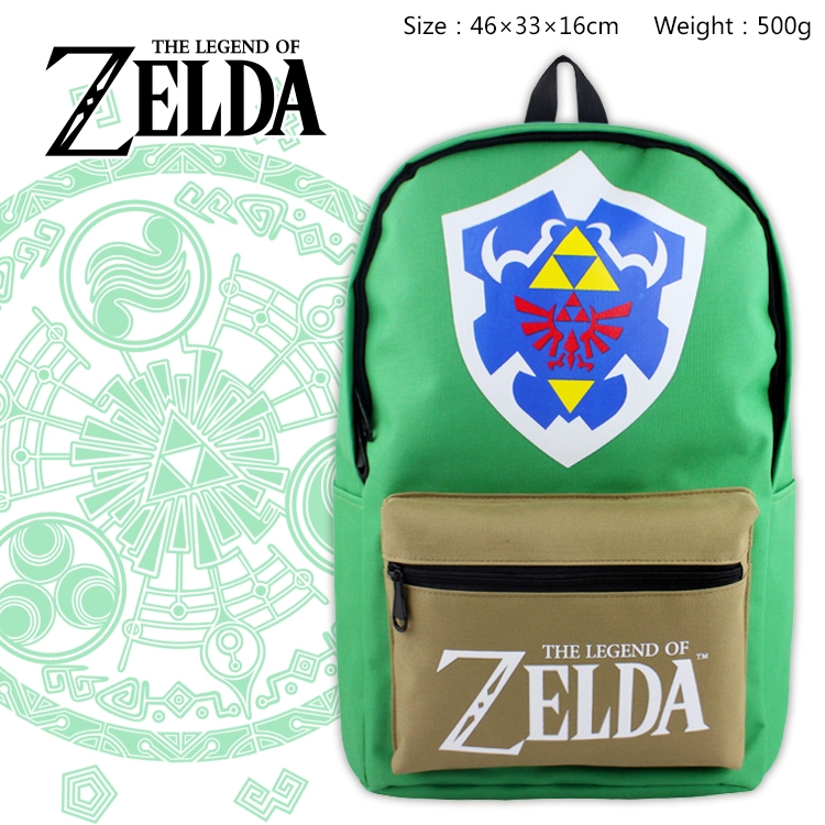 The Legend of Zelda Anime Backpack Outdoor Travel Bag 46X33X16cm 500g