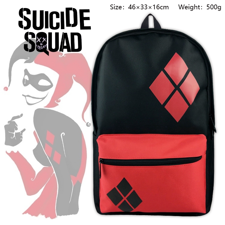 Suicide Squad Anime Backpack Outdoor Travel Bag 46X33X16cm 500g