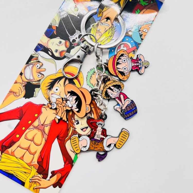 One Piece Anime cartoon 4 pendant keychain backpack pendant