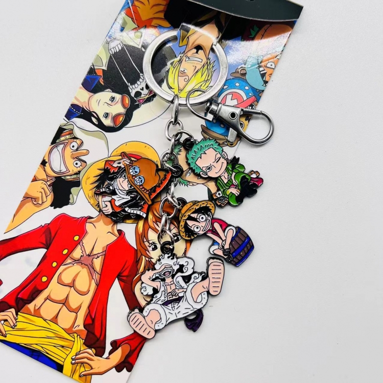 One Piece Anime cartoon 4 pendant keychain backpack pendant