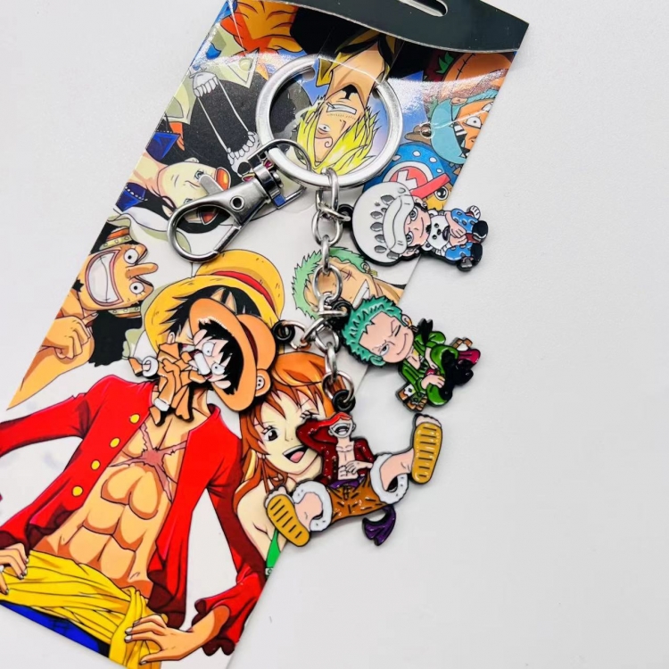 One Piece Anime cartoon 4 pendant keychain backpack pendant