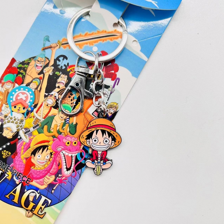 One Piece Anime peripheral metal keychain pendant price for 5 pcs