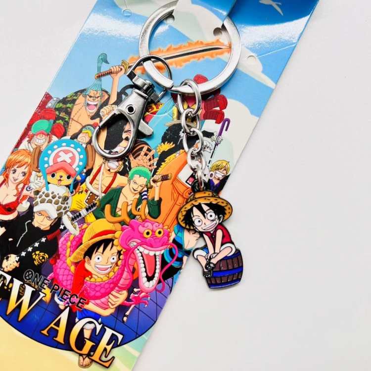 One Piece Anime peripheral metal keychain pendant price for 5 pcs