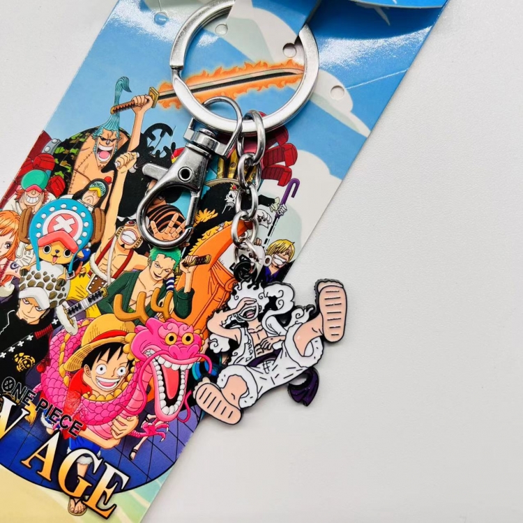 One Piece Anime peripheral metal keychain pendant price for 5 pcs