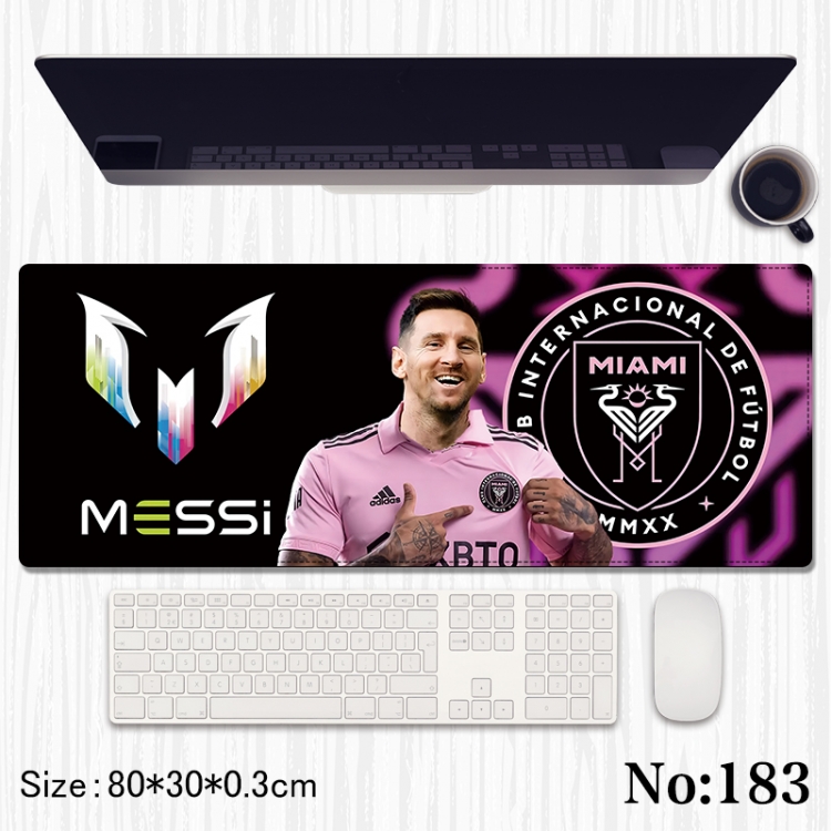 Messi peripheral computer mouse pad office desk pad multifunctional pad 80X30X0.3cm