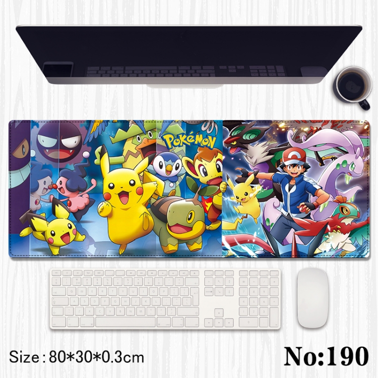 Pokemon Anime peripheral computer mouse pad office desk pad multifunctional pad 80X30X0.3cm