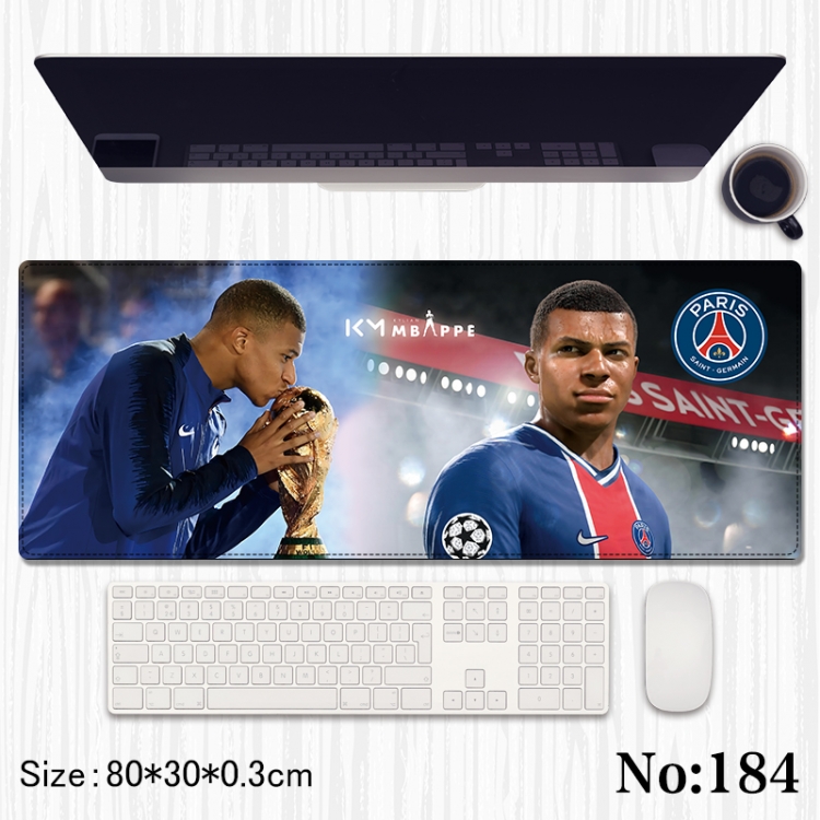 Mbappe peripheral computer mouse pad office desk pad multifunctional pad 80X30X0.3cm