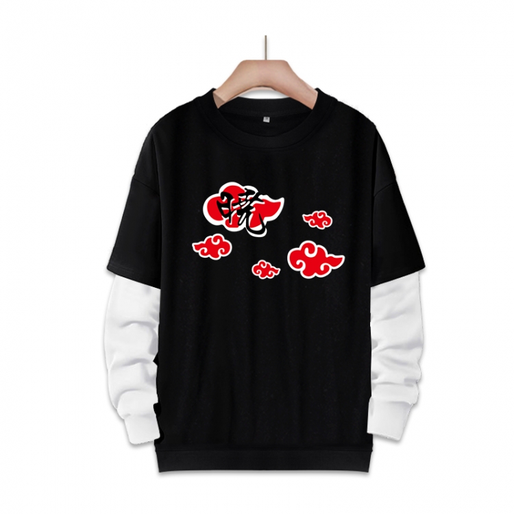 Naruto Anime fake two-piece thick round neck sweater from S to 3XL