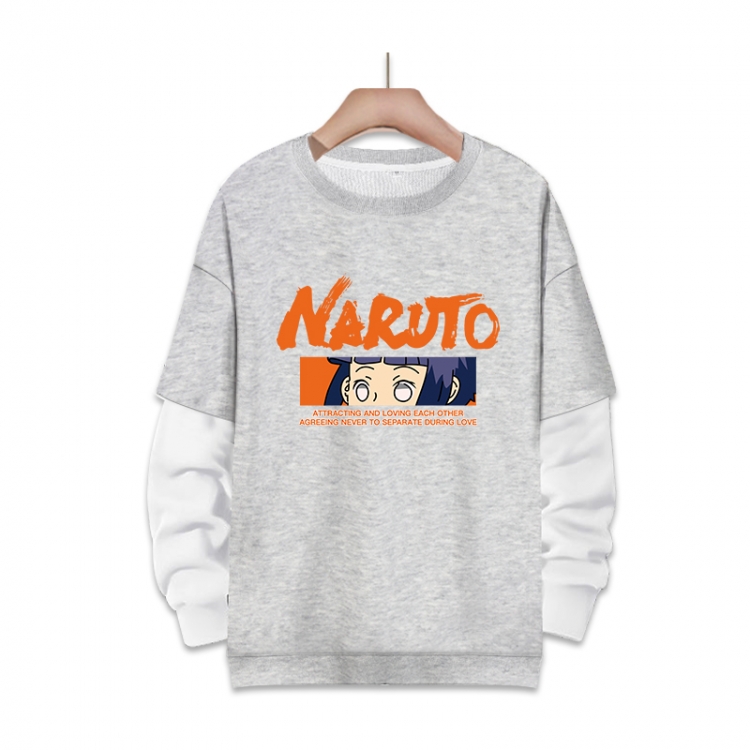 Naruto Anime fake two-piece thick round neck sweater from S to 3XL