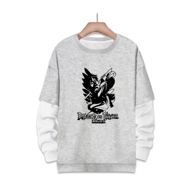 Shingeki no Kyojin Anime fake two-piece thick round neck sweater from S to 3XL