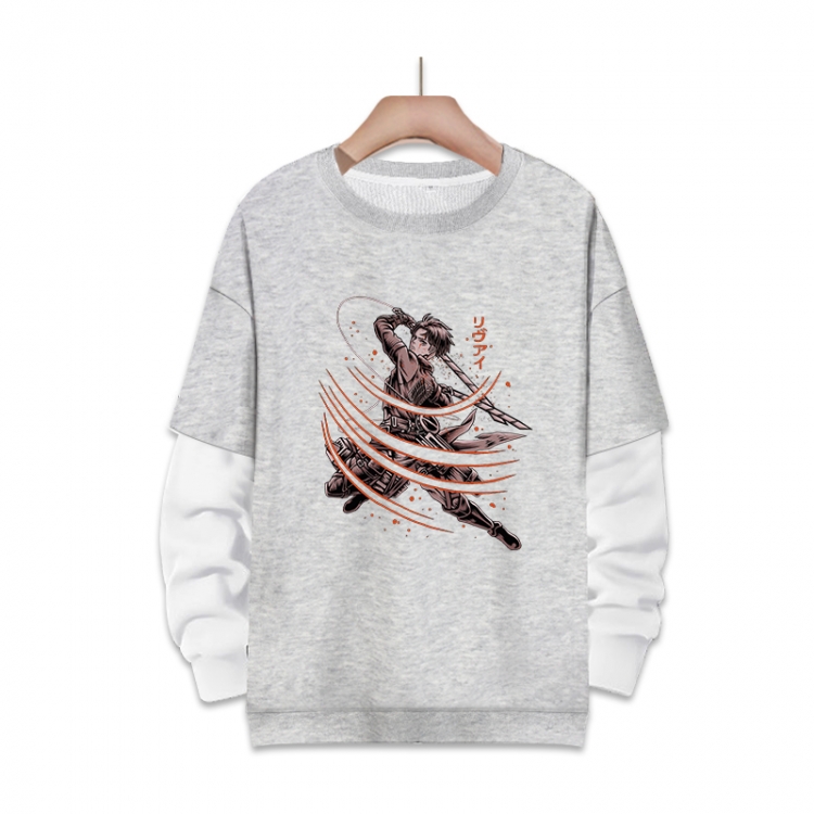 Shingeki no Kyojin Anime fake two-piece thick round neck sweater from S to 3XL