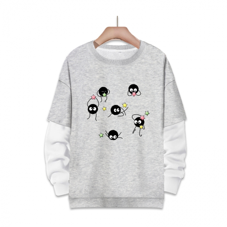 OTORO Anime fake two-piece thick round neck sweater from S to 3XL