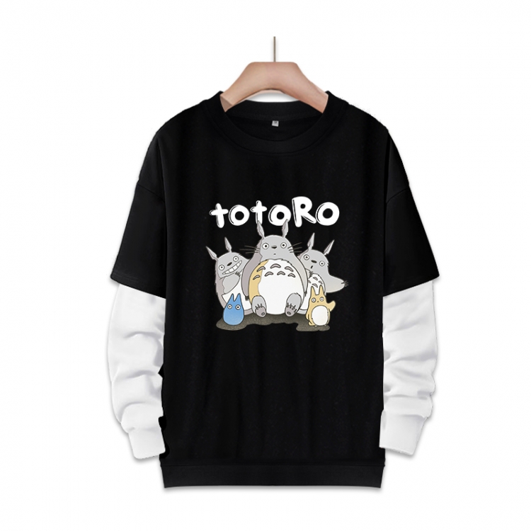 OTORO Anime fake two-piece thick round neck sweater from S to 3XL