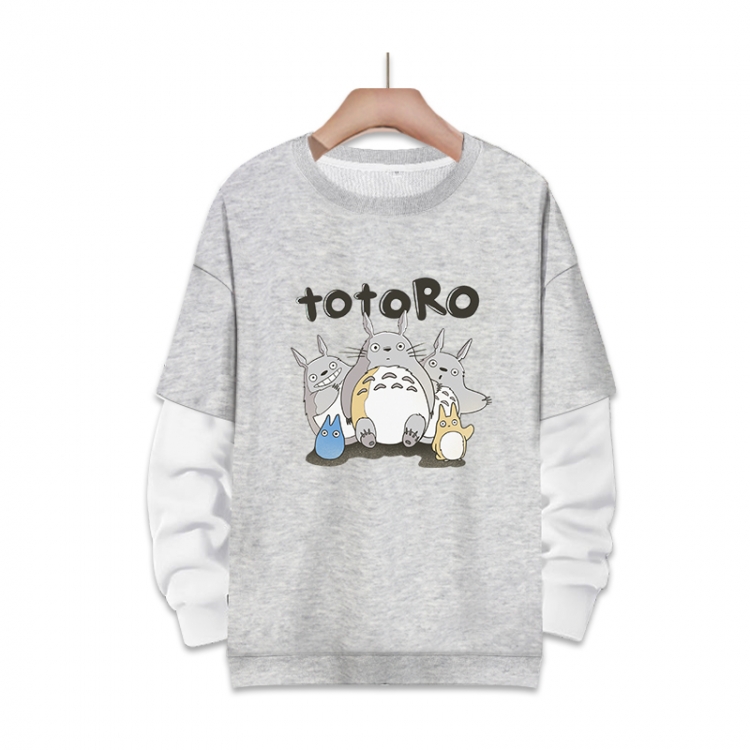 OTORO Anime fake two-piece thick round neck sweater from S to 3XL