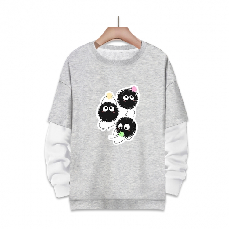 OTORO Anime fake two-piece thick round neck sweater from S to 3XL