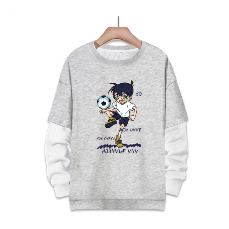 Detective conan Anime fake two-piece thick round neck sweater from S to 3XL