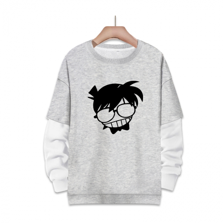 Detective conan Anime fake two-piece thick round neck sweater from S to 3XL