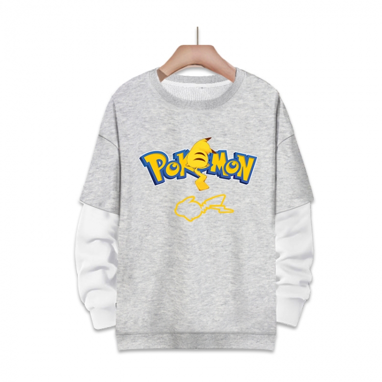 Pokemon Anime fake two-piece thick round neck sweater from S to 3XL