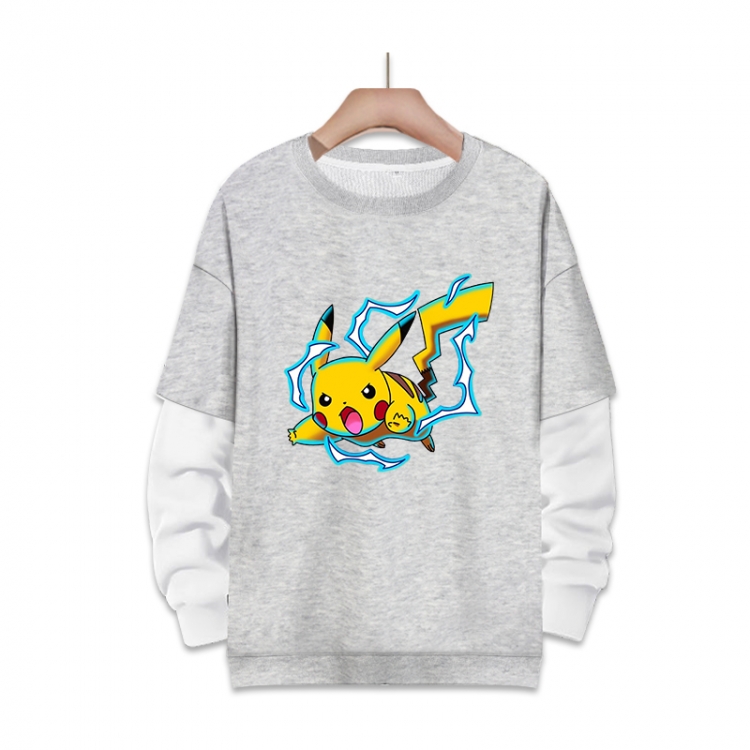 Pokemon Anime fake two-piece thick round neck sweater from S to 3XL