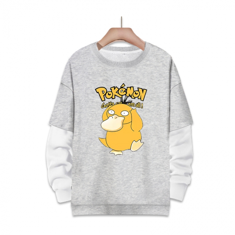 Pokemon Anime fake two-piece thick round neck sweater from S to 3XL