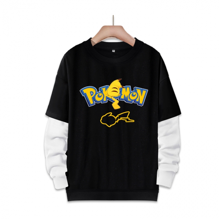 Pokemon Anime fake two-piece thick round neck sweater from S to 3XL