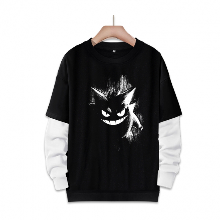 Pokemon Anime fake two-piece thick round neck sweater from S to 3XL