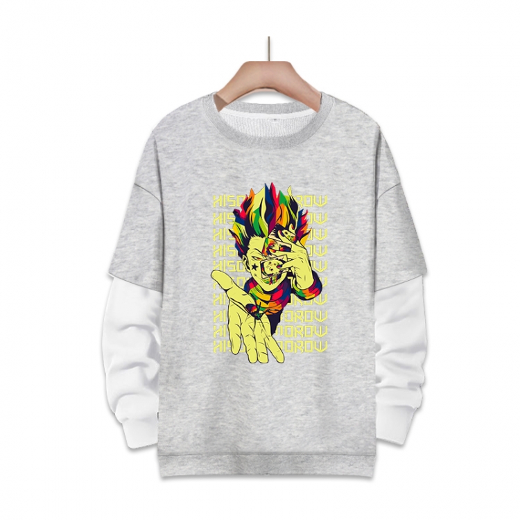 HunterXHunter 动漫周边假两件厚款圆领卫衣  S-3XL $50^447&amp;FDYML