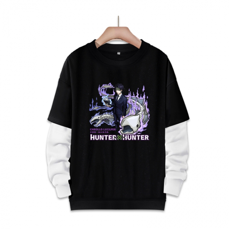 HunterXHunter 动漫周边假两件厚款圆领卫衣  S-3XL $50^447&amp;FDYML