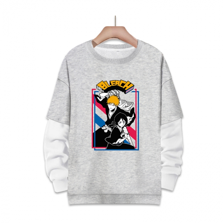 Bleach Anime fake two-piece thick round neck sweater from S to 3XL