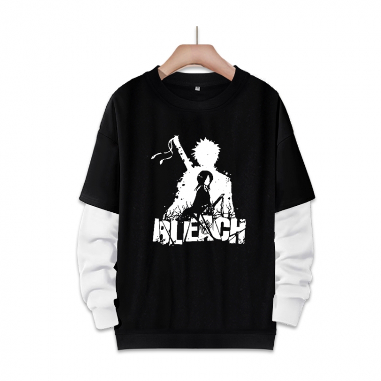 Bleach Anime fake two-piece thick round neck sweater from S to 3XL