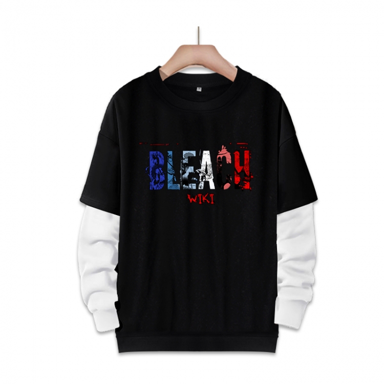 Bleach Anime fake two-piece thick round neck sweater from S to 3XL