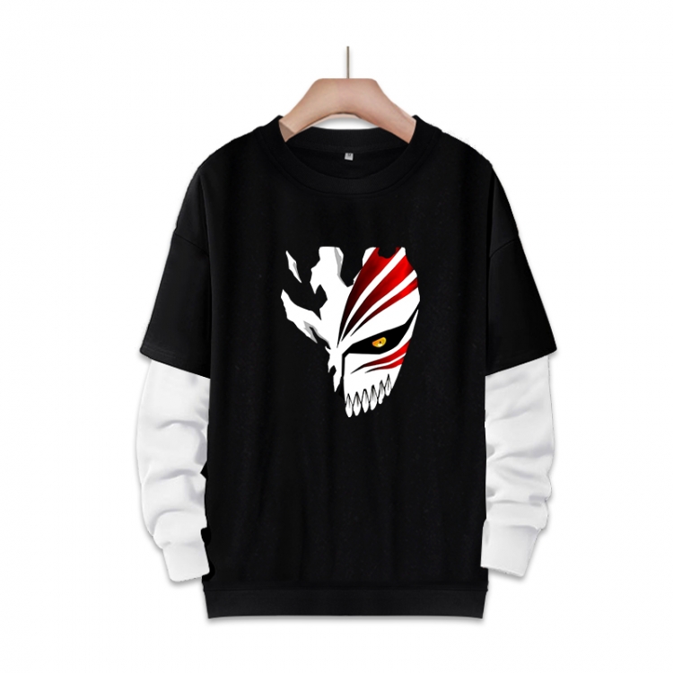 Bleach Anime fake two-piece thick round neck sweater from S to 3XL
