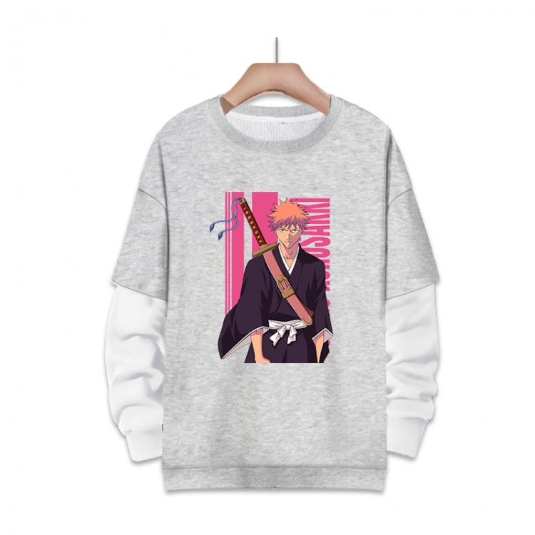 Bleach Anime fake two-piece thick round neck sweater from S to 3XL